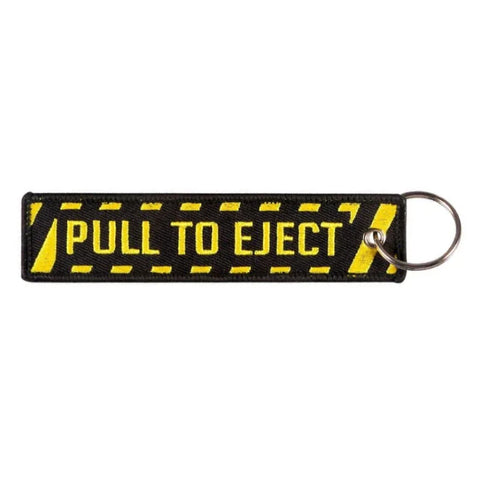 Nyckelband - PULL TO EJECT - Svart/Gul