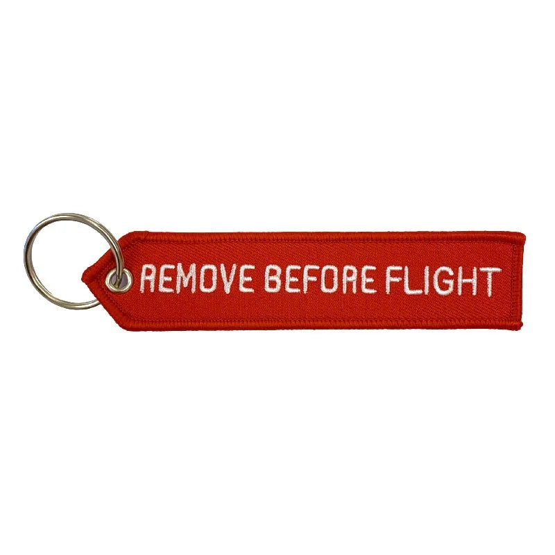 Nyckelband - REMOVE BEFORE FLIGHT - Röd/Vit Pil - Action King