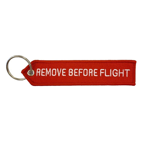 Nyckelband - REMOVE BEFORE FLIGHT - Röd/Vit Pil
