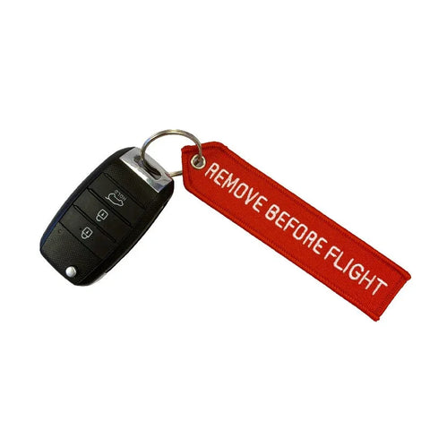 Nyckelband - REMOVE BEFORE FLIGHT - Röd/Vit Pil