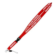 Nyckelband / Nackrem - REMOVE BEFORE FLIGHT - Röd - Action King