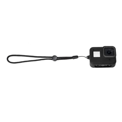 Silikonikotelo GoPro Hero8 Blackille - Rannehihna - Musta