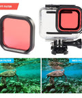 Färgfilter för dykning Röd - Hero8 Black i vattentätt skal - Action King