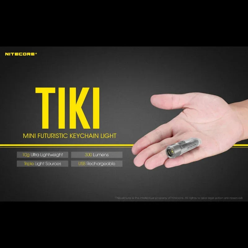 Nitecore TIKI Nyckelringslampa USB-C - 300lm - Action King
