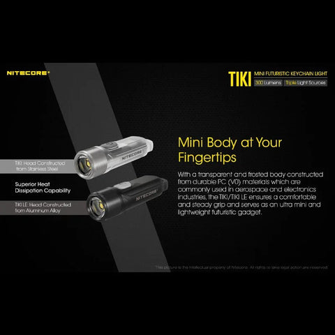 Nitecore TIKI avaimenperävalo USB-C - 300lm