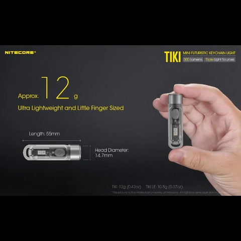 Nitecore TIKI avaimenperävalo USB-C - 300lm