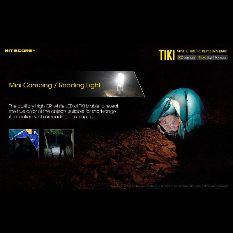 Nitecore TIKI Nyckelringslampa USB-C - 300lm - Action King