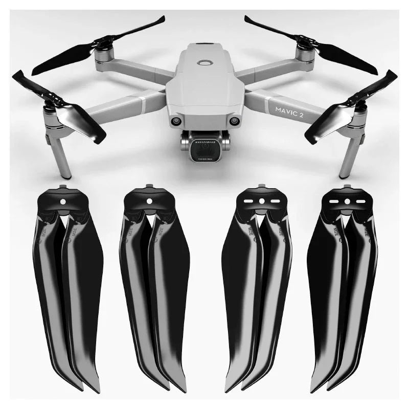 Master Airscrew - DJI Mavic 2 Stealth Upgrade Propellers - Propeller till DJI Mavic 2 Pro / Zoom - Svart - Kit 4-Pack - Action King