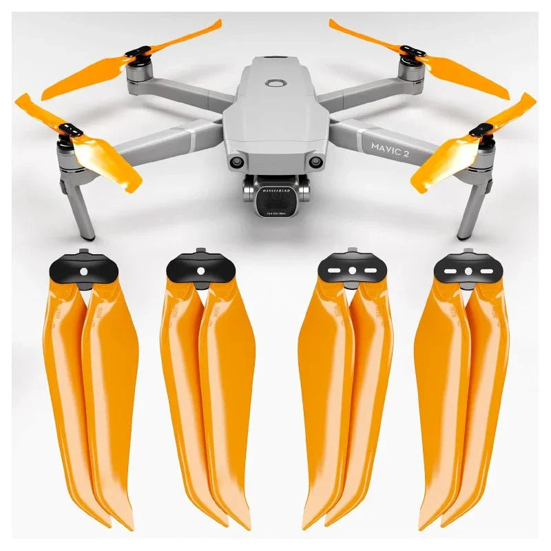 Master Airscrew - DJI Mavic 2 Stealth Upgrade Propellers - Propeller till DJI Mavic 2 Pro / Zoom - Orange - Kit 4-Pack - Action King