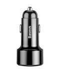 Baseus Magic Car - Snabbladdare Bil QC4+ / PD 45W - 2xUSB Typ A/C - Svart med display - Action King