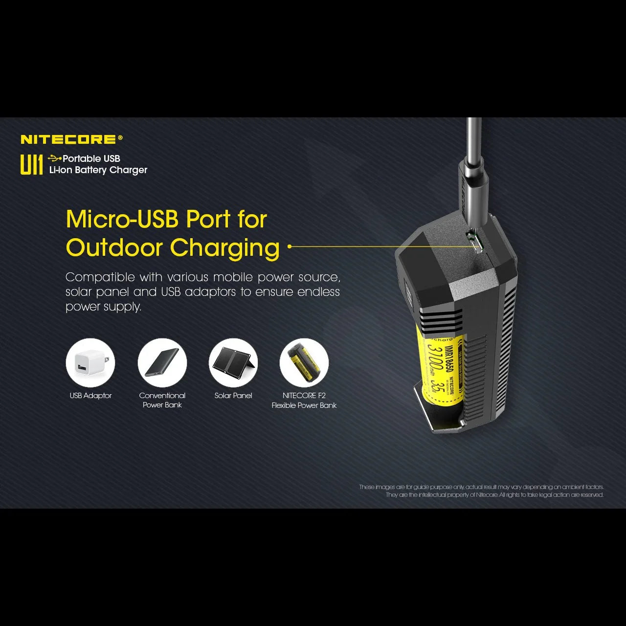 Nitecore UI1 Universal Charger / Batteriladdare - Action King