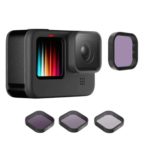 Telesin-suodatin 3-pakkaus - ND8 + ND16 + ND32 GoPro Hero12/11/Mini/10/9 mustalle - sarja