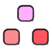 Telesin Färgfilter Röd + Ljusröd + Lila till Hero13/12/11/10/9 Black i vattentätt skal - Paket - Action King