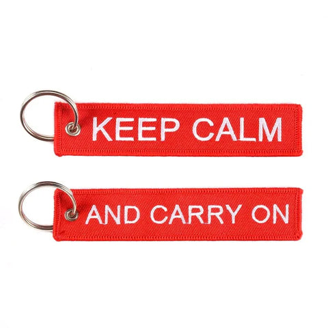 Nyckelband - KEEP CALM / AND CARRY ON - Röd/Vit