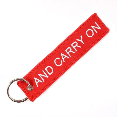 Nyckelband - KEEP CALM / AND CARRY ON - Röd/Vit