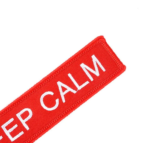 Nyckelband - KEEP CALM / AND CARRY ON - Röd/Vit