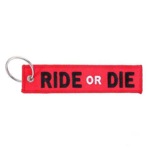 Nyckelband - RIDE OR DIE - Röd/Svart