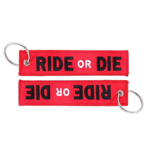 Nyckelband - RIDE OR DIE - Röd/Svart