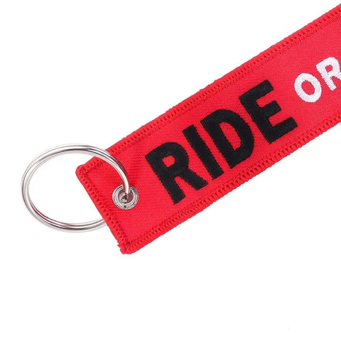 Nyckelband - RIDE OR DIE - Röd/Svart