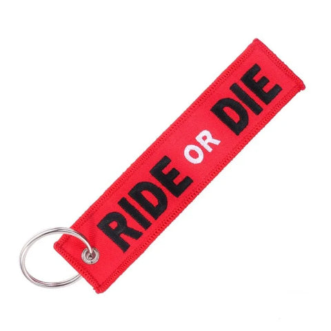 Nyckelband - RIDE OR DIE - Röd/Svart