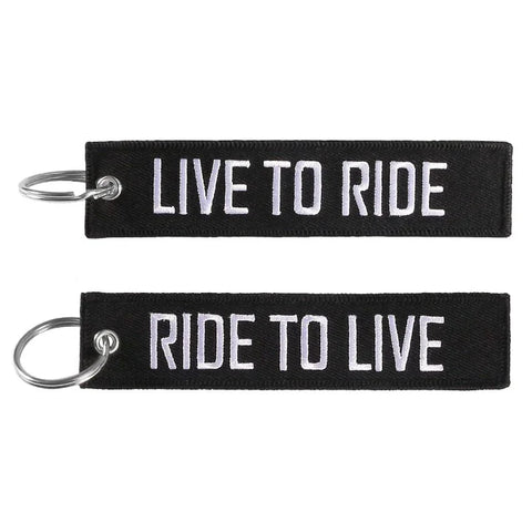 Nyckelband - RIDE TO LIVE / LIVE TO RIDE - Svart/Vit