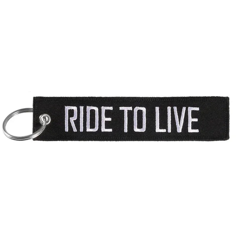 Nyckelband - RIDE TO LIVE / LIVE TO RIDE - Svart/Vit - Action King