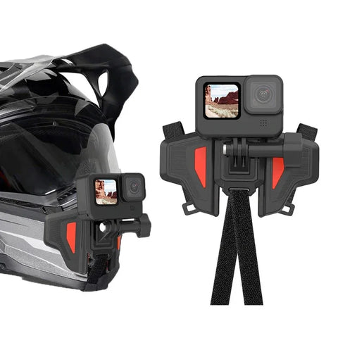 Telesin-kypärän leukakiinnike - GoPro-kiinnike - Kokoontaitettava