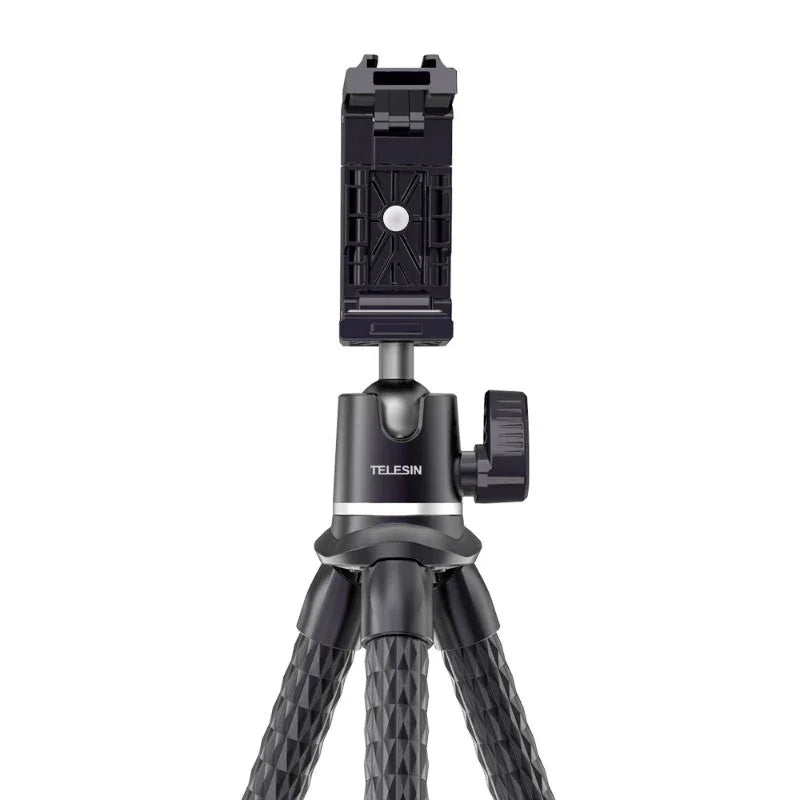 Telesin Tripod flexibelt 360 grader kulledshuvud 1/4" skruv / Mobilhållare / Tillbehörssko - Bläckfisk - Action King