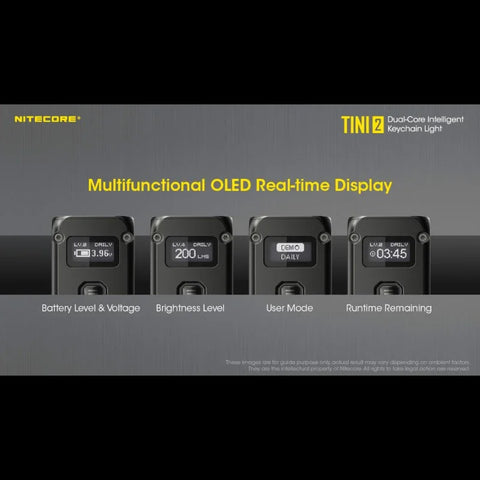 Nitecore TINI2 Avaimenperävalo - Musta - 500lm
