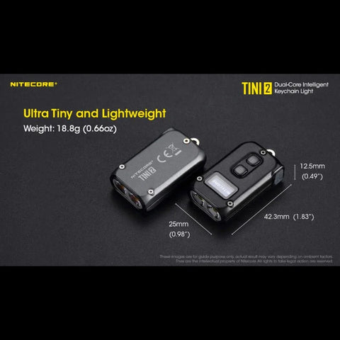 Nitecore TINI2 Avaimenperävalo - Musta - 500lm