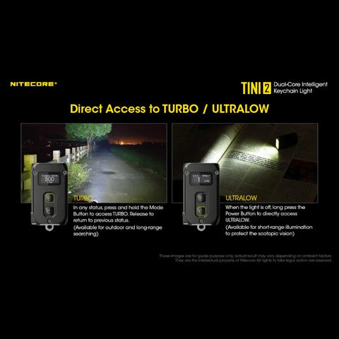 Nitecore TINI2 Avaimenperävalo - Musta - 500lm