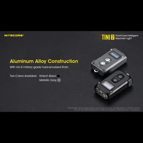 Nitecore TINI2 Avaimenperävalo - Musta - 500lm