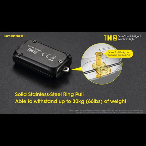 Nitecore TINI2 Avaimenperävalo - Musta - 500lm