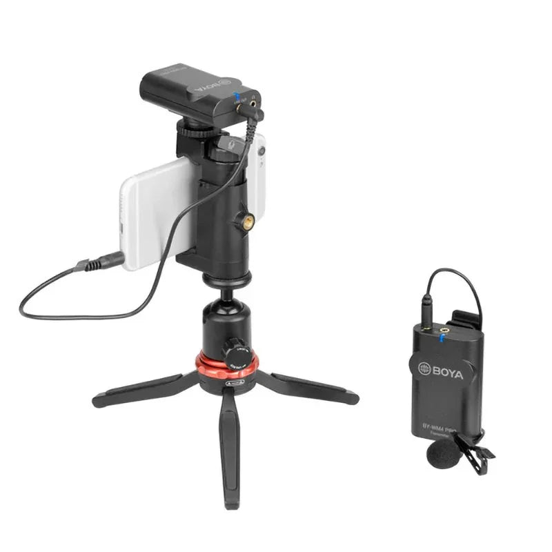 Boya BY-WM4 Pro-K1 Dual Channel Trådlös Mikrofon till Mobil / Kamera / PC - Kit - Action King
