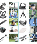 50 i 1 tillbehörskit / 50 tillbehör GoPro / stor förvaringsväska - Action King