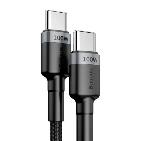 Baseus Cafule USB-C -kaapeli PD 2.0 / QC3.0, 100W, 20v/5A, 2m - Musta