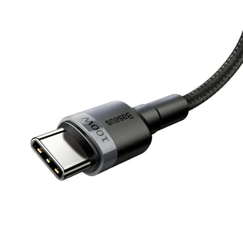 Baseus Cafule USB-C -kaapeli PD 2.0 / QC3.0, 100W, 20v/5A, 2m - Musta