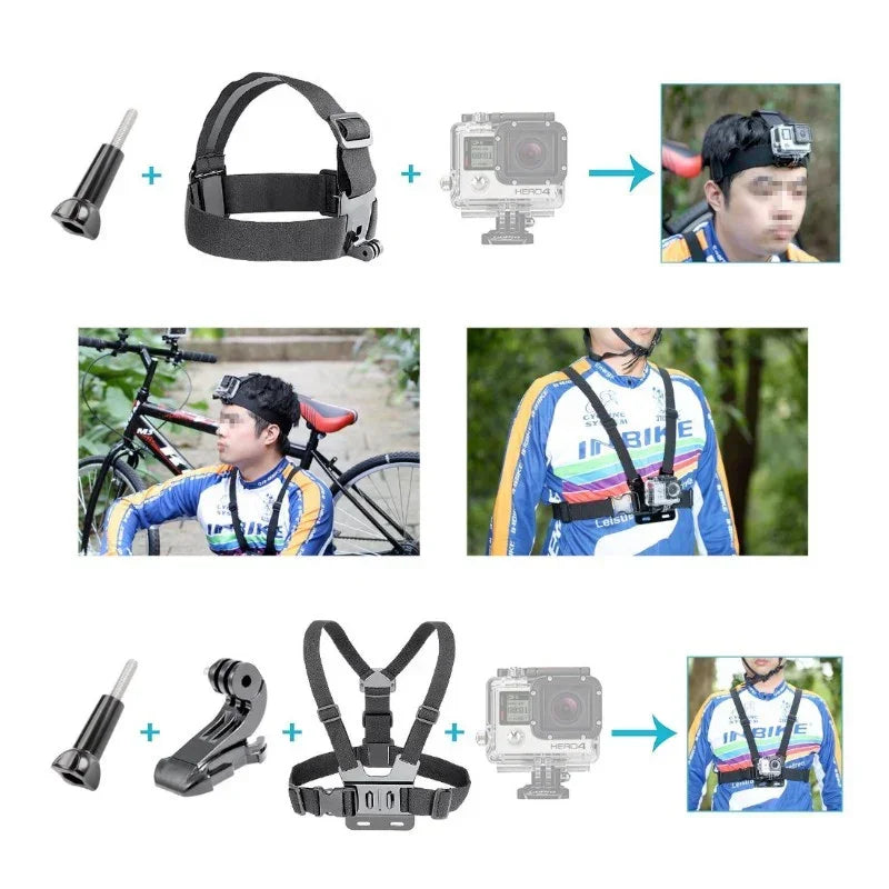 50 i 1 tillbehörskit / 50 tillbehör GoPro / stor förvaringsväska - Action King