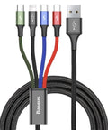 Baseus Rapid Series 4-in-1, USB kabel 3.5A, 1.2m - Multi, 2xUSB-C / Lightning / MicroUSB - Action King
