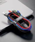 Baseus Rapid Series 4-in-1, USB kabel 3.5A, 1.2m - Multi, 2xUSB-C / Lightning / MicroUSB - Action King