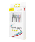 Baseus Rapid Series 4-in-1, USB kabel 3.5A, 1.2m - Multi, 2xUSB-C / Lightning / MicroUSB - Action King