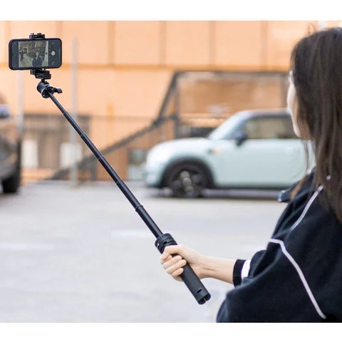 Ulanzi MT-34 Kolmijalka Multi - Selfiekeppi 360 asteen pallonivelellä 1/4" ruuvilla / Matkapuhelinteline / Lisävarustesovitin