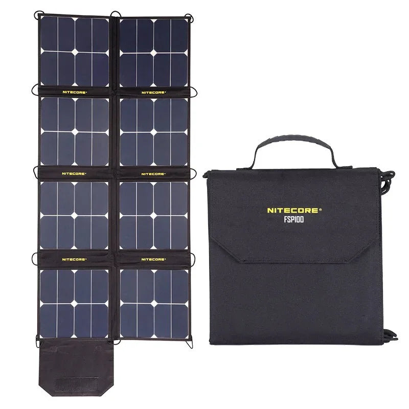 Nitecore FSP100 Foldable Solar Panel 100W - Portabelt Solpanel 100W - Action King