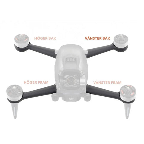DJI FPV:n moottorivarsi - vasen taka