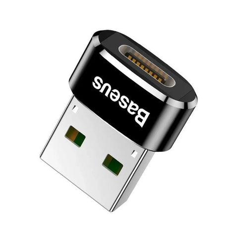 Baseus-sovitin USB-C - USB-A, 5A - musta