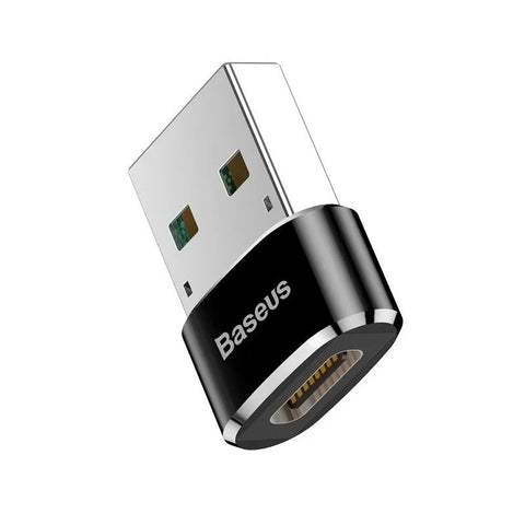 Baseus-sovitin USB-C - USB-A, 5A - musta