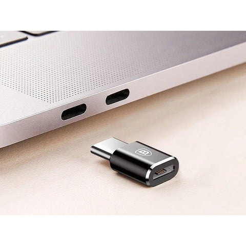Baseus Sovitin Micro-USB - USB-C - Musta