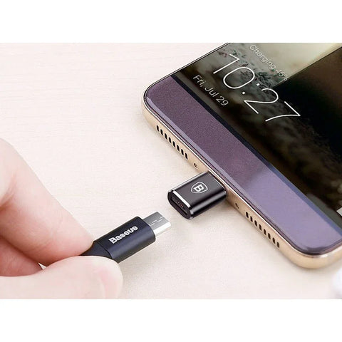 Baseus Sovitin Micro-USB - USB-C - Musta