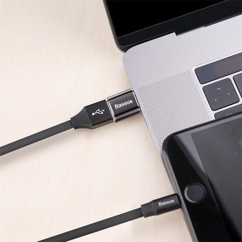 Baseus Sovitin USB-A - USB-C - Musta