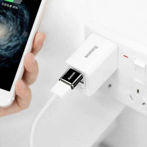 Baseus Sovitin USB-A - USB-C - Musta